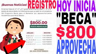 ☝️HOY SALIO 800🎯 BECA APROVECHAMIENTO TIENES BUEN PROMEDIO🥊 SOLICITA AQUÍ HIJOS E HIJAS REGISTRO🤑 [upl. by Suhail]