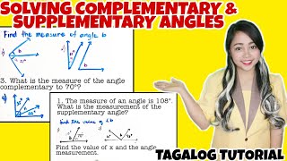 SOLVING COMPLEMENTARY AND SUPPLEMENTARY ANGLES Grade 7 Tagalog Tutorial  MathTV PH [upl. by Eolhc]