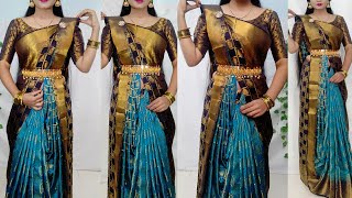 Party Wear Designer Readymade Saree  Latest Net Saree Designs 2025  Readymade Blouse 🛍️ [upl. by Gerhardine]