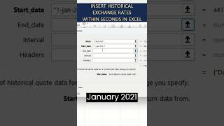 New Formula  How to insert Historical Exchange rates and stock price in Excel [upl. by Hannis]