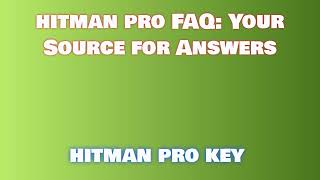 Easy Steps to Install hitman pro 2024 A Quick Tutorial [upl. by Bum]