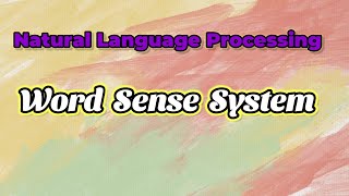 13 Word Sense System  NLP syntax analysis  nlp naturallanguageprocessing jntuhexampaper [upl. by Hallvard440]