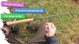 Threefly Euronymphing Rig for Deep Water [upl. by Paul]