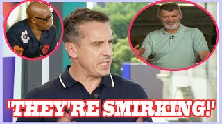 Gary Neville hits back at Roy Keane and Ian Wright for ‘smirking’ at his ideal England team [upl. by Sweeney37]