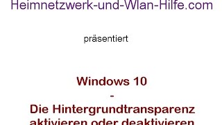 Die Hintergrundtransparenz des Windows 10 Startmenüs aktivieren oder deaktivieren [upl. by Eidnas294]