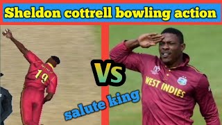 Sheldon cottrell salute king bowling action real vs RC20 ytshorts shorts [upl. by Waers339]