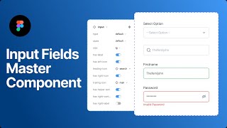 Input Field Design System in Figma using a Master Component How to create an Input Field Component [upl. by Agostino322]