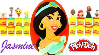 Huevo Sorpresa Gigante de la Princesa Jasmín en Español de Plastilina Play Doh [upl. by Aznarepse]