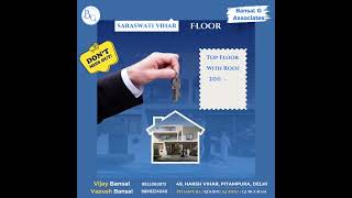 3BHK Top Floor Apartment with Rooftop amp Parking in Saraswati Vihar Pitampura Delhi  200 SqYd [upl. by Pelpel]