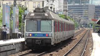 Z6400  Sans arrêt en gare de Courbevoie direction La Défense sur la ligne L du Transilien [upl. by Adgam706]