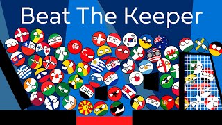 Countryballs Marble Race Beat the Keeper  64 Countries World Cup [upl. by Lander499]