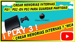 PS3 Crear Memorias Internas PS1 PS2 [upl. by Imalda]