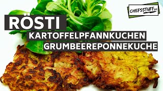 Knusprige Reibekuchen selber machen  Rösti  Kartoffelpuffer Rezept [upl. by Tuddor]