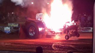 Mr Twister Modifed Tractor erupts into a fireball at Saluda SC [upl. by Nireves]