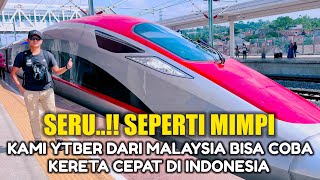 Ep02  SERU‼️ Seperti mimpi kami YouTuber dari Malaysia pertama kali coba Kereta Cepat di Bandung [upl. by Nauqan]