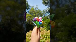 Mini Tulip flowers 🌷ক্লে দিয়ে মিনি টিউলিপ ফুল বানানো 🌷shortviral claycraft Craftermishty [upl. by Yrrat998]