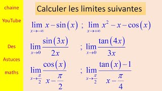 déterminer des limites avec la fonction trigonométrique [upl. by Warrenne733]