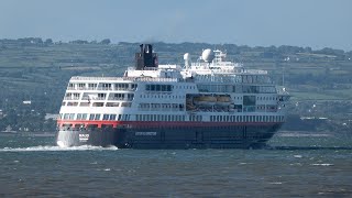 MS Maud Hurtigruten Expeditions  Windy Belfast Lough  4th June 2024 [upl. by Noslrac]