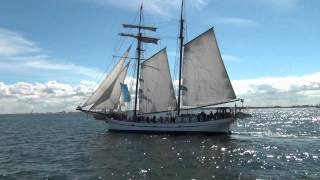 Toppsegelschoner Bisschop van Arkel  Hanse Sail Rostock 2012 [upl. by Airasor]