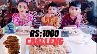 1000 Rupees Food Challenge  eating challenge tankids [upl. by Occer64]