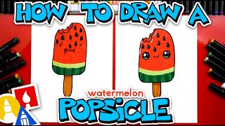 How To Draw A Funny Watermelon Popsicle [upl. by Raknahs]