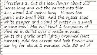 Recipe Stir fry Chinese Leek Flower with Oyster Sauce Recipe [upl. by Stinky547]