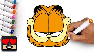 How To Draw Garfield EASY [upl. by Aihtenak154]