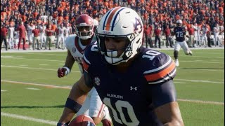 College Football 25 Arkansas vs Auburn  6Minute Gameplay Sim [upl. by Einnor635]