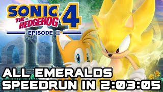 Sonic 4 Episode 2  All Emerald speedrun attempt in 20305 [upl. by Jasmine]