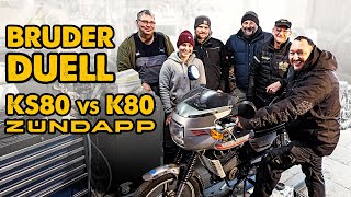 Das PrüfstandBruderduell  Zündapp KS80 vs K80  Andis Funktionspunk [upl. by Ayekehs]