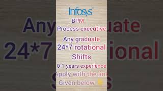 INFOSYS IS HIRING FOR PROCESS EXECUTIVE ROLE  ANY GRADUATE  BPO SERVICE  VOICE PROCESS [upl. by Amando]