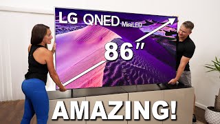 Amazing 86quot LG QNED85 4k MiniLED TV [upl. by Roarke]