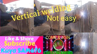 Vertical welding technique  136th Kuya SAM676 is live [upl. by Idnak]