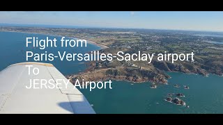 Flight From ParisSaclayVersailles Airport To Jersey Airport [upl. by Enitsirhc]