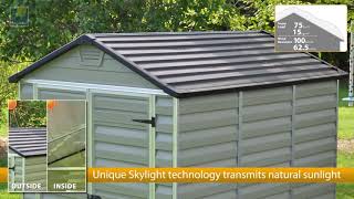 Palram  Canopia  SkyLight™ Shed Green  Your garden storage space [upl. by Warren216]