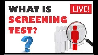 WHAT IS SCREENING TEST  क्या होता है SCREENING TEST [upl. by Vandervelde]