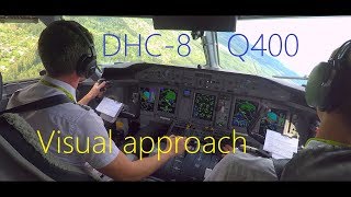 DHC8 Q400 visual approach [upl. by Previdi]