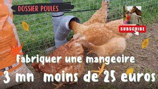 FABRIQUER UNE MANGEOIRE POULES  3 Mn pour moins de 25 Euros [upl. by Lewis]