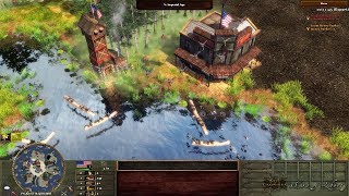 Age of Empires 3 Wars of Liberty Mapa Everglades [upl. by Thornie]