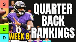 Top 18 Quarterback Rankings For Week 8 Fantasy Football [upl. by Dnaleel]