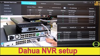 Dahua NVR setup 2023 hard drive cameras and remote view  step by step Models 4116 amp 4216 [upl. by Innavoj]