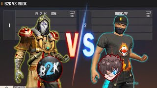 B2K VS RUOK FF  BORN2KILL VS RUOK 1V1 MOST AWAITED ROOM IN THE WORLD [upl. by Suoirtemed]