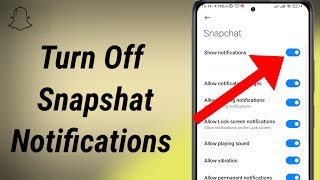 How To Turn Off Snapchat Notifications 2024 [upl. by Nnylatsyrk]