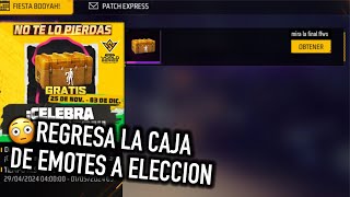 REGRESA LA CAJA de EMOTE a ELECCION GRATIS a FF LATAM de FFWS FINAL 😮👌 caja de emotes gratis [upl. by Areik]