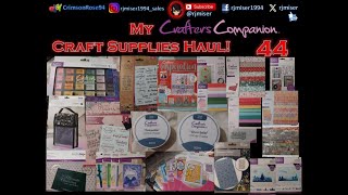 My Crafters Companion Craft Supplies Haul 44 [upl. by Letnahs]