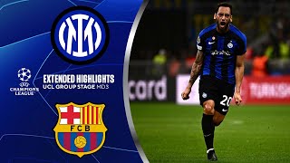 Inter Milan vs Barcelona Extended Highlights  UCL Group Stage MD 3  CBS Sports Golazo [upl. by Eahsal443]