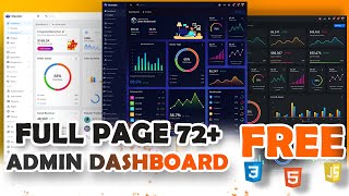 HTML Dashboard Website Template FREE  Source Code [upl. by Halonna]