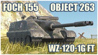 Object 263 Foch 155 amp WZ1201G FT • WoT Blitz Gameplay [upl. by Ellekcim]