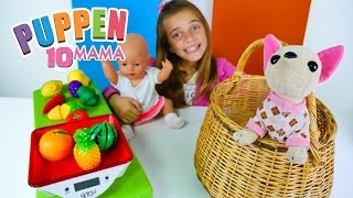 Puppen Mama  Wir gehen auf den Markt – Lehrreiches Video [upl. by Paris865]