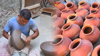 pottery making With clay  earthen pot making  clay pot pottery  ceramic earthen pot [upl. by Levi755]